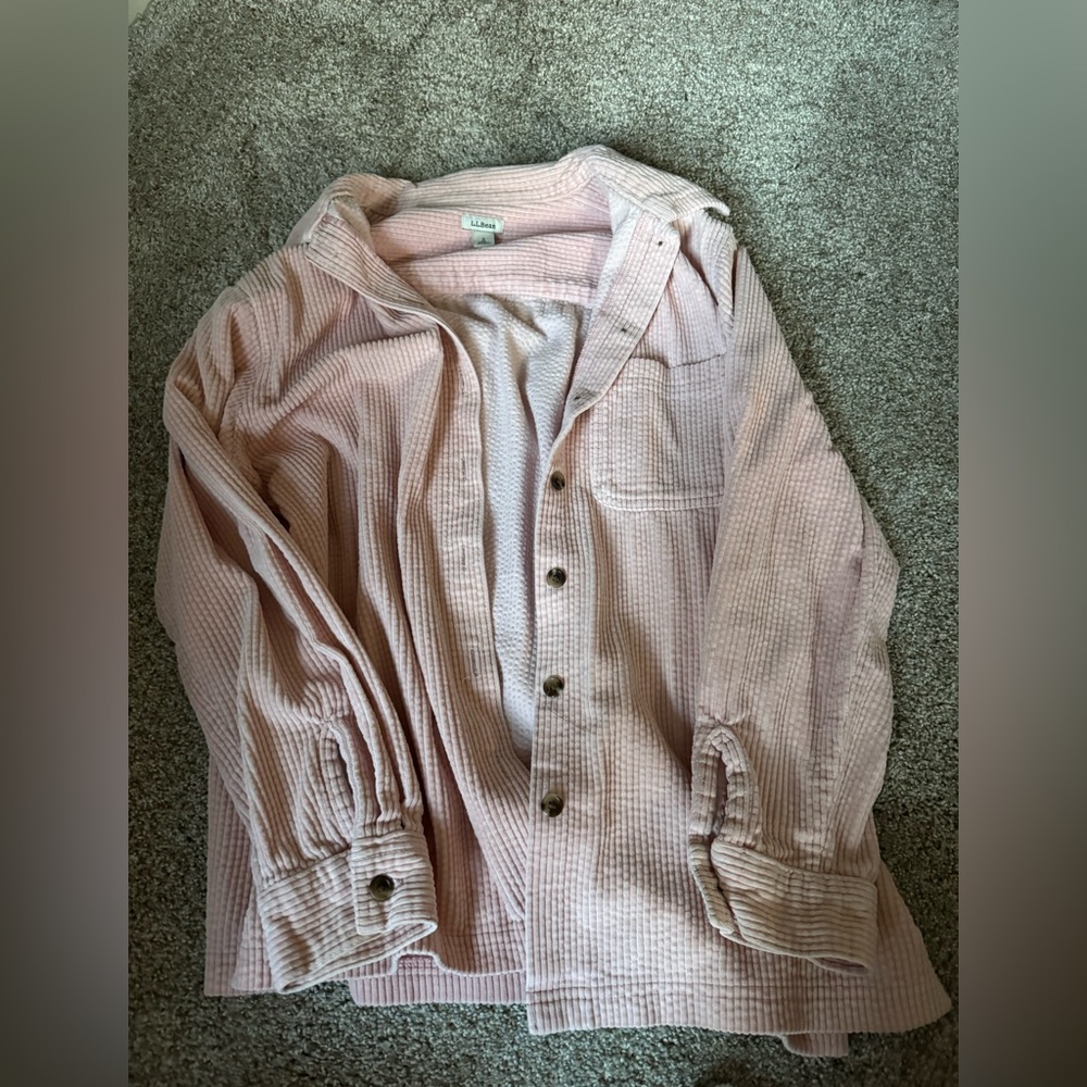 LL Bean Corduroy Lightweight Button Up Jacket